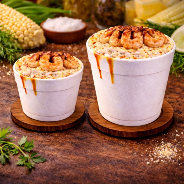 Esquite con Caldo de Camarón
